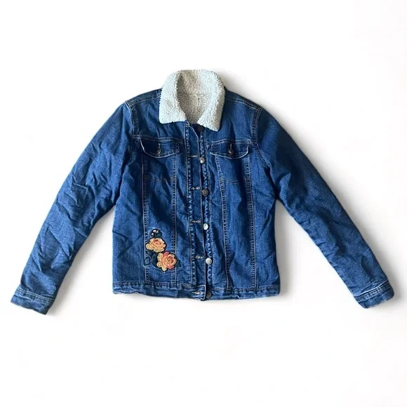Jacket for Girls blue with embroidery - Picture 1 of 5